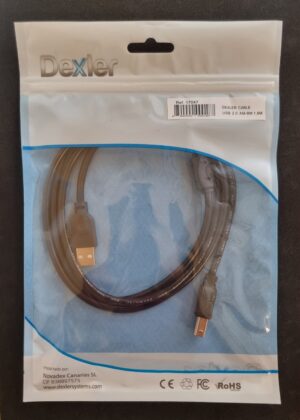 Cable IMPRESORA USB2.0 AM-BM 1,5m.