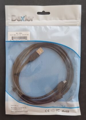 Cable USB2.0 AM a Microusb 1,5m.