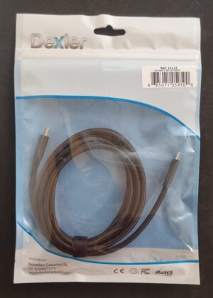 Cable Tipo C macho a Tipo C macho 3A 2 metros