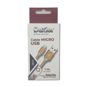 Cable USB a Microusb. Transferencia+Carga (2,4A)/1m