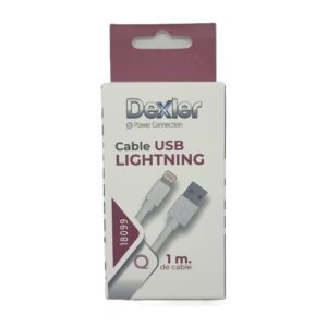 Cable USB a Lightning. Transferencia+Carga (2A)/1m.