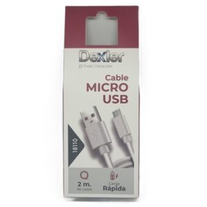 Cable USB a Microusb. Transferencia+Carga (5A)/2m.