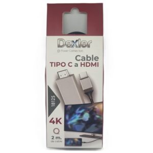 Cable Tipo C a HDMI 4K/2m.