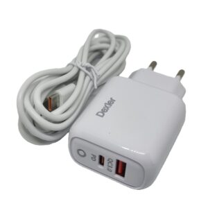 Cargador de pared Qualcomm USB/Tipo C + Cable USB a Tipo C de 2m.