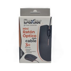Mini ratón óptico negro/morado 28025 Dexler