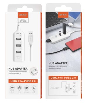 HUB USB2.0 x 4 puertos USB2.0 blanco