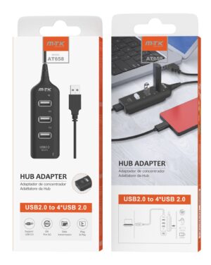 HUB USB2.0 x 4 puertos USB2.0 negro