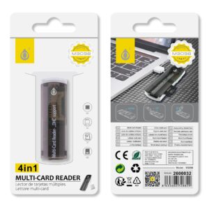 Lector de tarjetas 4 in 1 USB2.0 M2/SD/TF/MS