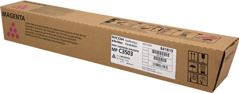 Ricoh Aficio MP-C3003/MP-C3004/MP-C3503/MP-C3504/MP-C4504/MP-C5504/MP-C6004 Magenta Cartucho de Toner Original - 841819/841815