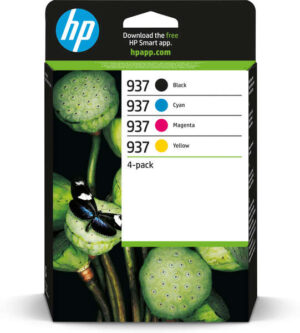 HP 937 Pack de 4 Cartuchos de Tinta Originales - 6C400NE