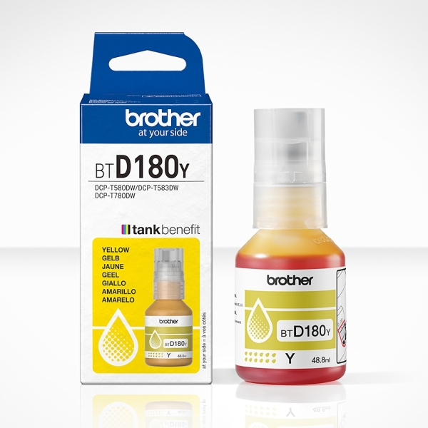Brother BTD180Y Amarillo Botella de Tinta Original - BTD180Y