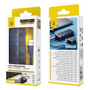 HUB 4in1. USB2.0 a 1 USB3.0 + 3 USB2.0 con interruptores