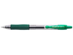 Pilot Boligrafo de Gel G2 Rollerball Retractil - Recargable - Punta de Bola Redonda 0.7mm - Trazo 0.32mm - Grip Ergonomico - Color Verde
