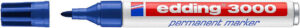 Edding 3000 Rotulador Permanente - Punta Redonda de 1.5mm - Trazo entre 1.5 y 3mm - Recargable - Secado Rapido - Color Azul