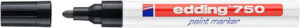 Edding 750 Rotulador Permanente - Punta Redonda - Trazo entre 2 y 4 mm. - Tinta Opaca - Secado Rapido - Color Negro