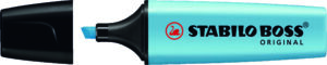 Stabilo Boss 70 Rotulador Marcador Fluorescente - Trazo entre 2 y 5mm - Recargable - Tinta con Base de Agua - Color Azul Fluorescente