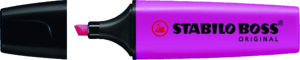 Stabilo Boss 70 Rotulador Marcador Fluorescente - Trazo entre 2 y 5mm - Recargable - Tinta con Base de Agua - Color Magenta Fluorescente