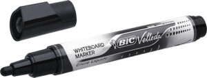 Bic Velleda Liquid Ink Marcador para Pizarra - Punta Media - Trazo 2.3mm - Tinta Liquida con Base de Alcohol - Color Negro