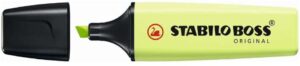 Stabilo Boss 70 Pastel Marcador Fluorescente - Trazo entre 2 y 5mm - Recargable - Tinta con Base de Agua - Color Chispa de Lima