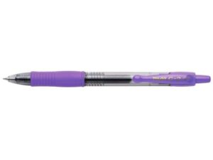Pilot Boligrafo de Gel G2 Rollerball Retractil - Recargable - Punta de Bola Redonda 0.7mm - Trazo 0.32mm - Grip Ergonomico - Color Violeta
