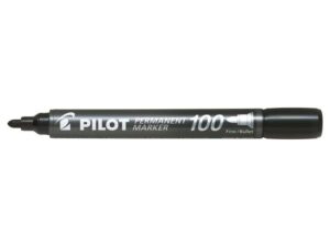 Pilot Rotulador Permanente 100 - Punta Fina de Bala 4,5mm - Trazo 1mm - Color Negro