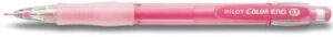 Pilot Portaminas Color Eno H-197 - Trazo 0.7mm - Grip de Goma - Goma de Borrar - Mina Color Rosa
