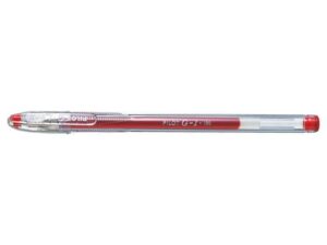 Pilot Boligrafo de Gel G1 - Recargable - Punta de Bola 0.5mm - Trazo 0.3mm - Cuerpo Transparente - Color Rojo
