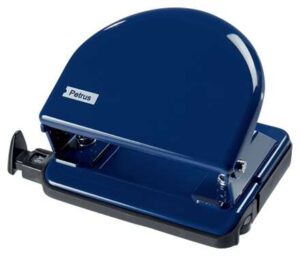 Petrus 52 Taladro Perforador Clasico Metalico - Hasta 20 Hojas - Marcas de Formato - Facil Vaciado - Punzones 5.5mm - Color Azul