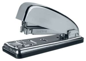 Petrus 226C Grapadora Metalica - Hasta 30 Hojas - Grapado Cerrado, Abierto y Clavado - Color Cromado