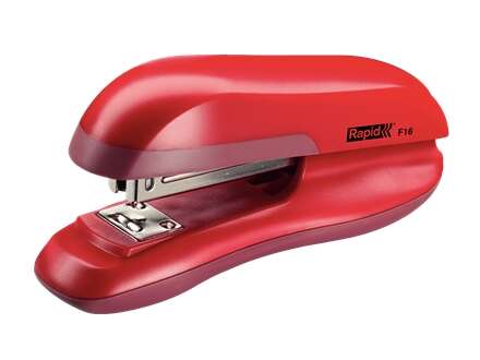 Rapid F16 Grapadora de Sobremesa - Hasta 30 Hojas - Grapado Abierto, Cerrado y Clavado - Color Rojo