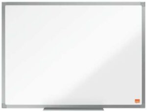 Nobo Essence Pizarra de Melamina 600x450mm - Marco de Aluminio Anodizado - Bandeja para Rotuladores - Color Blanco