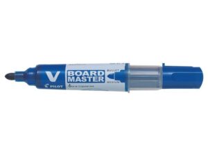 Pilot V-Board Master Begreen Rotulador para Pizarra Blanca - Punta Redonda 6mm - Trazo 2.3mm - 91% Plastico Reciclado - Recargable - Color Azul