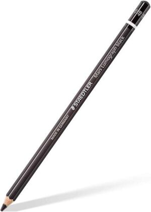 Staedtler Mars Lumograph Black Artist Pencil 100B Lapiz de Grafito - Mina 4B - Resistencia a la Rotura - Madera de Bosques Sostenibles