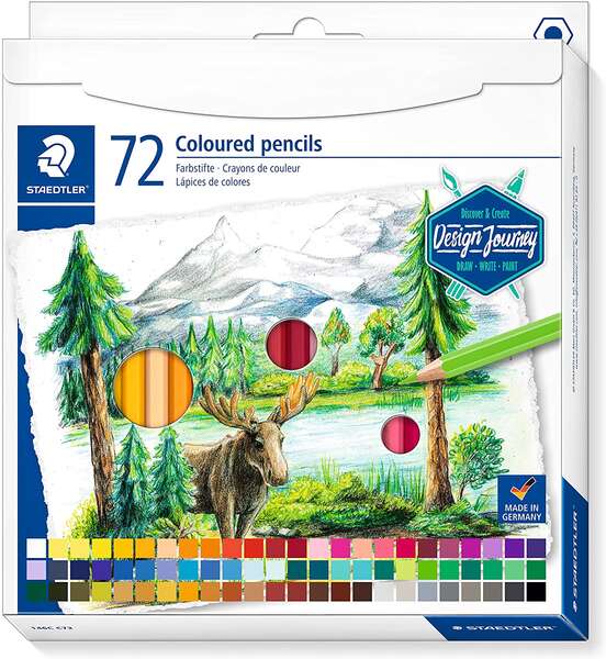 Staedtler 146C Pack de 72 Lapices de Colores - Mina Suave - Colores Surtidos