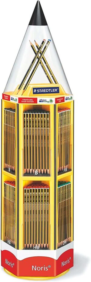 Staedtler Noris 120 Expositor de 576 Lapices de Grafito - Mina Resistente - Graduaciones Surtidas