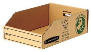 Fellowes Bankers Box Earth Bandeja de Carton 200mm - Montaje Manual - Carton Reciclado Certificacion FSC - Color Marron