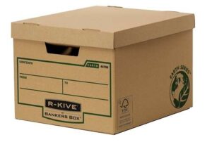 Fellowes Bankers Box Earth Contenedor de Archivos - Montaje Manual - Carton Reciclado Certificacion FSC - Color Marron