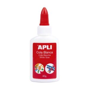 Apli Cola Blanca Liquida 40g - Aplicador de Punta - Libre de Solventes y No Toxica - Apto para uso Escolar
