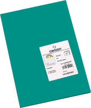 Canson Guarro Pack de 50 Cartulinas Iris A4 de 185g - 21x29.7cm - Color Verde Menta