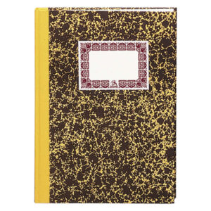 Dohe Cuaderno Cartone Modelo Cuentas Corrientes de 100 Hojas - Folio Natural - Tapa en Tres Piezas con Lomera de Tela - Interior en Papel Offset de 70g/m2 - Cosidos a Hilo Vegetal - Lomo Amarillo