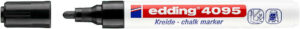 Edding 4095 Rotulador de Tiza Liquida - Punta Redonda - Trazo entre 2 y 3mm - Olor Neutro  - Color Negro