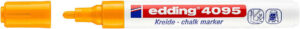 Edding 4095 Rotulador de Tiza Liquida - Punta Redonda - Trazo entre 2 y 3mm - Olor Neutro  - Color Naranja Neon