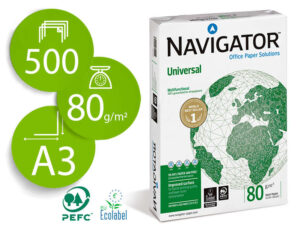 Navigator Papel A3 80gr 297x420mm (500 Hojas) Blanco