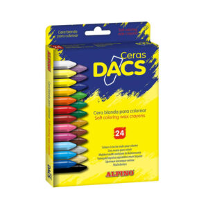 Alpino Dacs Pack de 24 Ceras Blandas de Colores - Textura Cremosa - Mezclables - Pintado Suave y Cubriente - Colores Surtidos