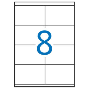 Apli Pack de 800 Etiquetas Blancas Permanentes 105.0 x 70.0mm - 100 Hojas x 8 Etiquetas