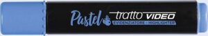 Tratto Video Pastel Marcador Fluorescente - Punta Biselada - Tinta al Agua - Secado Rapido - Color Azul Arandano