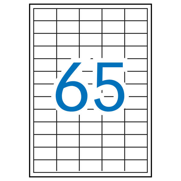 Apli Etiquetas Blancas Permanentes para Laser 38.0 x 21.2mm 250 Hojas