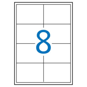 Apli Etiquetas Blancas Permanentes para Laser 97.0 x 67.7mm 250 Hojas