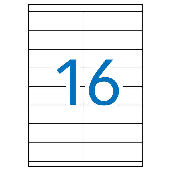 Apli Etiquetas Blancas Permanentes para Laser 105.0 x 35.0mm 250 Hojas