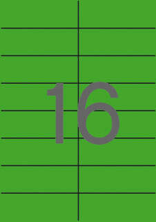 Apli Etiquetas Verdes Permanentes 105.0 x 37.0mm 20 Hojas